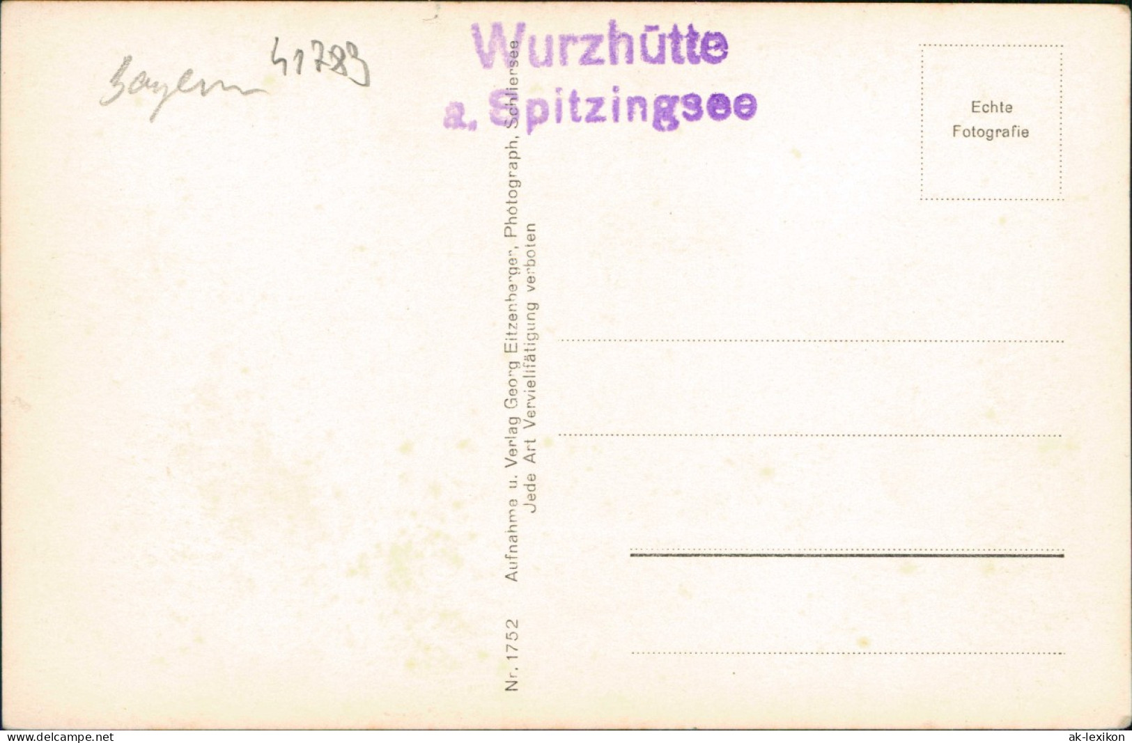 Ansichtskarte Spitzingsee-Schliersee Partie An Der Wurzhütte 1940 - Schliersee