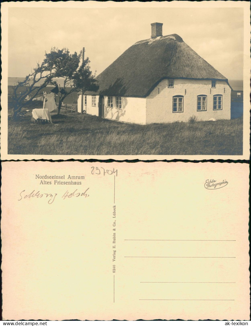 Ansichtskarte Föhr-Amrum Altes Friesenhaus Nordseeinsel - Fotokarte 1930 - Andere & Zonder Classificatie