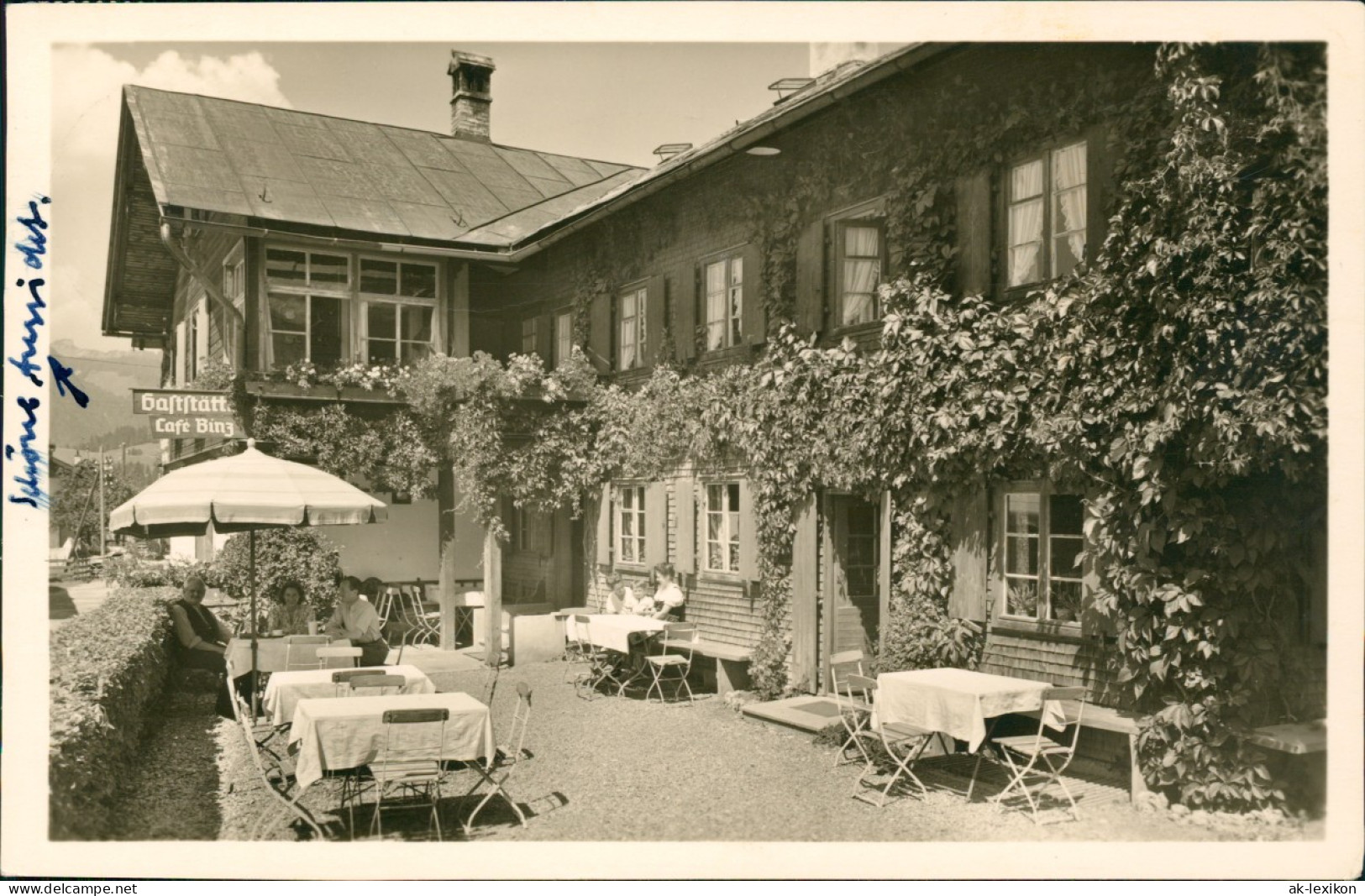 Ansichtskarte Oberstdorf (Allgäu) Gaststätte - Cafe Binz 1953 - Oberstdorf