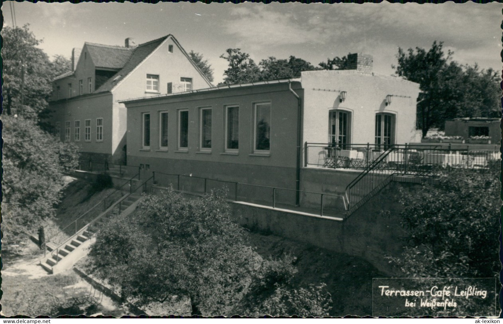 Ansichtskarte Leißling Terrassen-Café Leißling Bei Weißenfels 1961 - Sonstige & Ohne Zuordnung