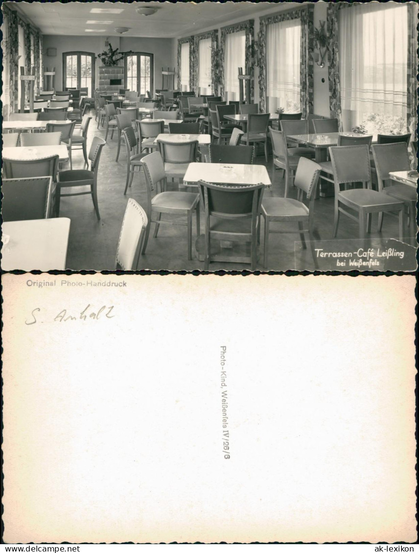 Ansichtskarte Leißling Terrassen-Café Leißling - Saal Bei Weißenfels 1961 - Autres & Non Classés