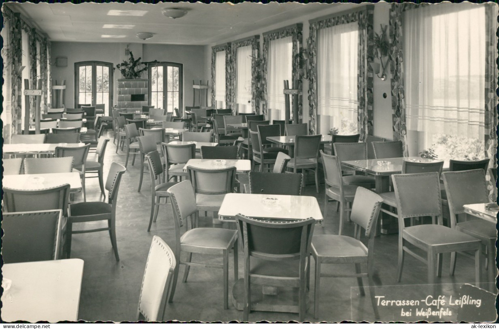Ansichtskarte Leißling Terrassen-Café Leißling - Saal Bei Weißenfels 1961 - Autres & Non Classés