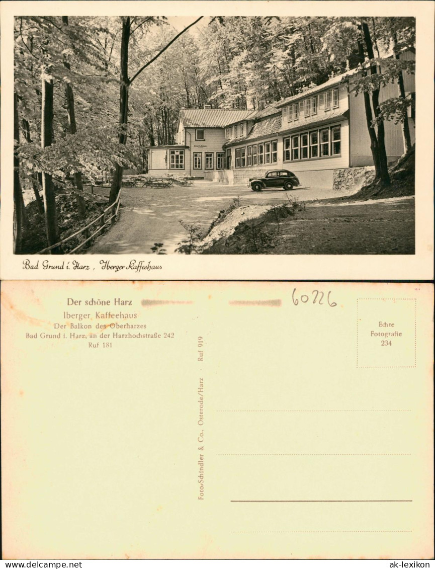 Ansichtskarte Bad Grund (Harz) Iberger Kaffeehaus 1934 - Bad Grund