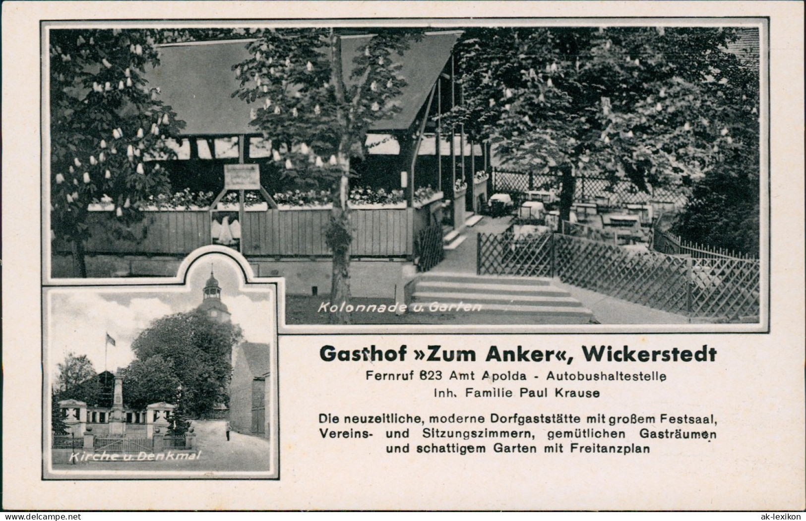 Ansichtskarte Wickerstedt Gasthof »Zum Anker«, Wickerstedt 1939 - Otros & Sin Clasificación