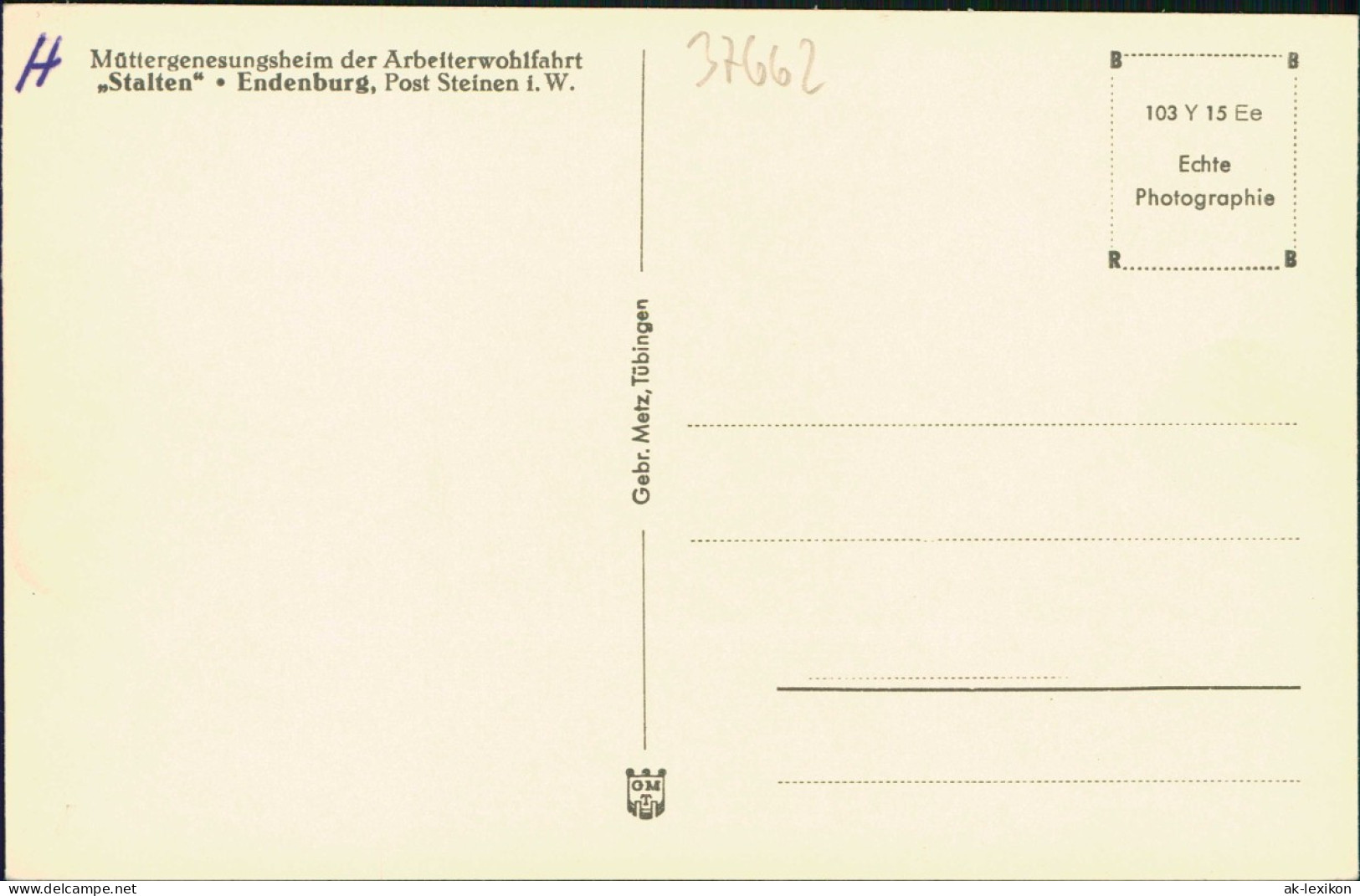 Endenburg-Steinen (Baden) Müttergenesungsheim Der Arbeiterwohlfahrt 1939 - Sonstige & Ohne Zuordnung