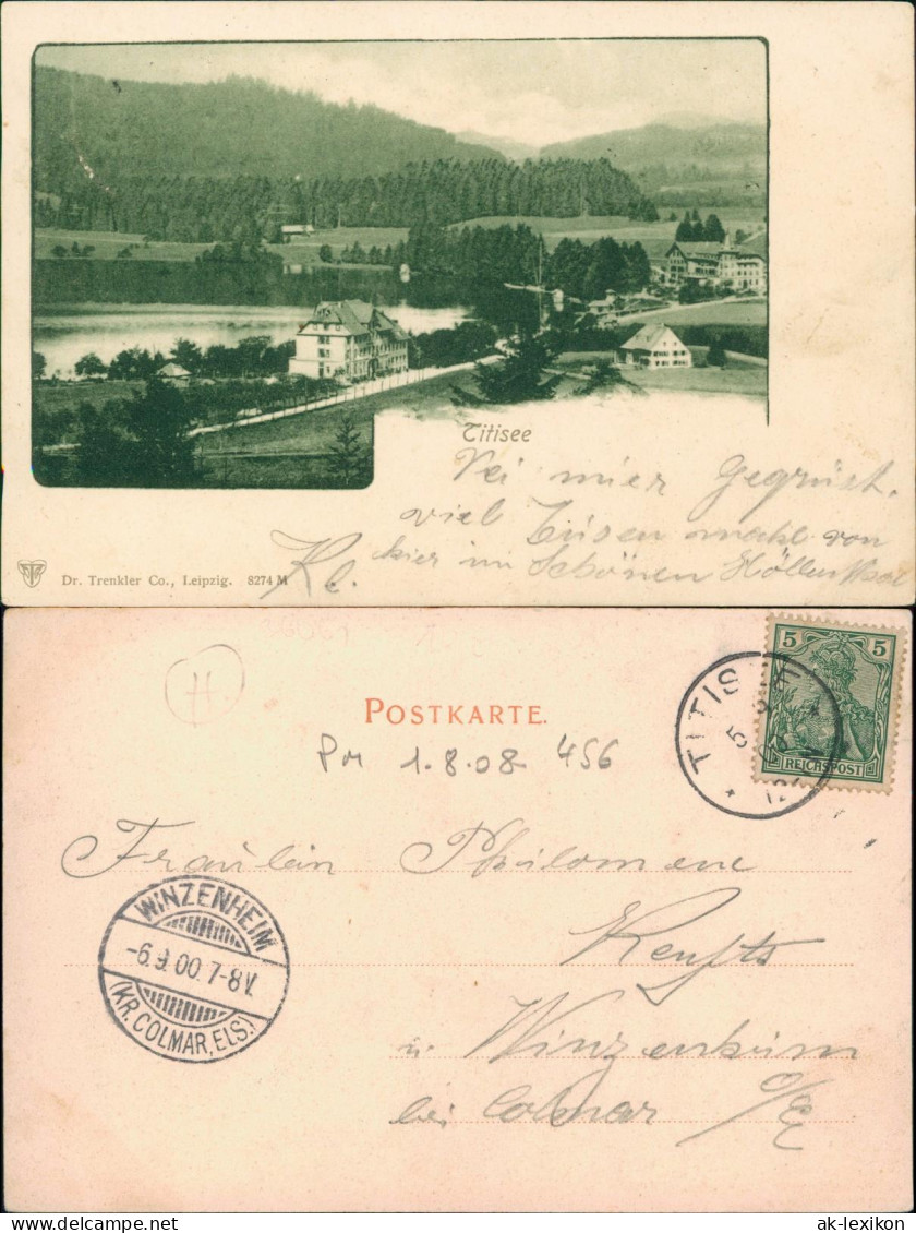 Ansichtskarte Titisee-Neustadt Straßenpartie Zum Hotel 1900 - Titisee-Neustadt