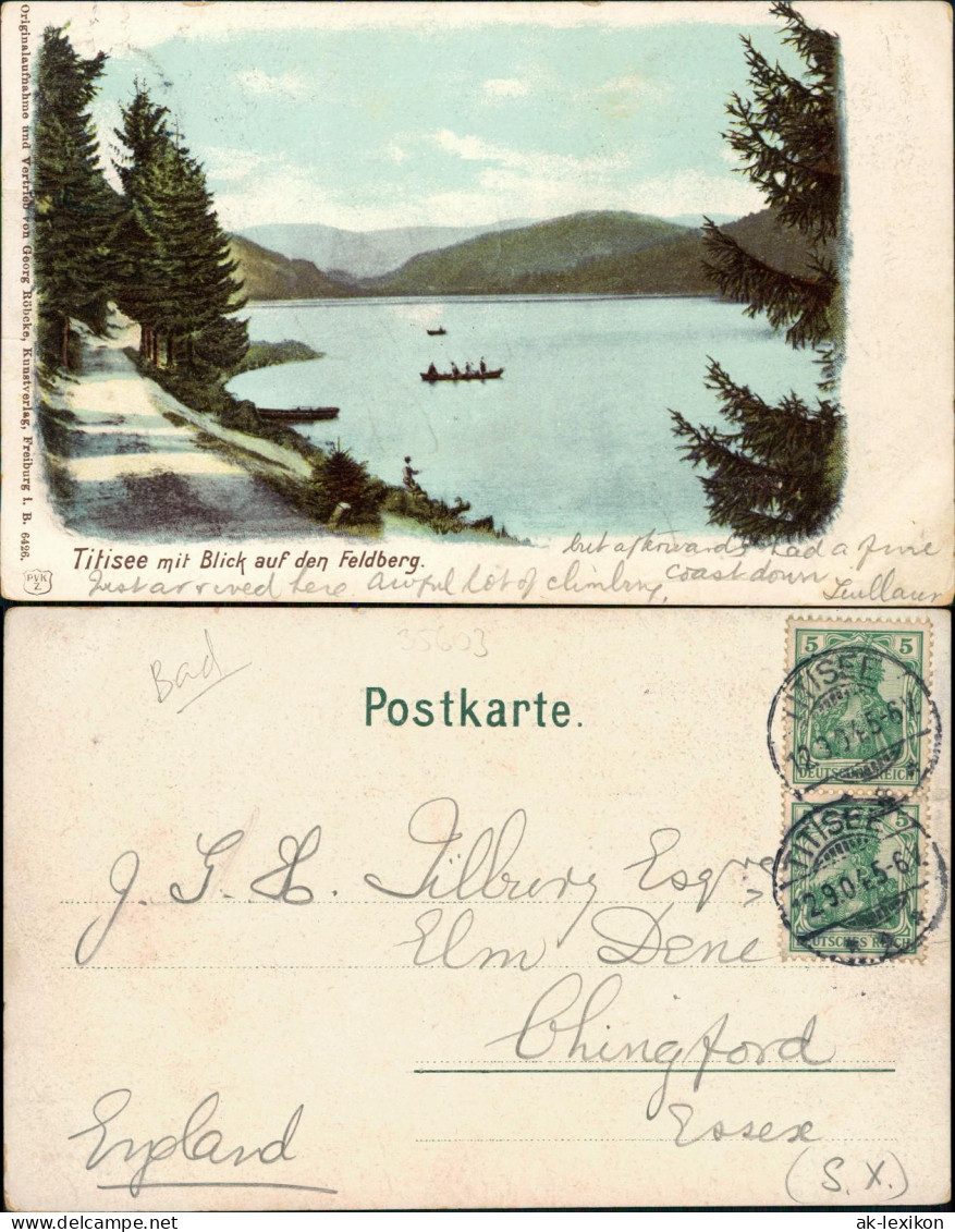 Ansichtskarte Feldberg (Schwarzwald) Titisee Mit Auf Den Feldberg. 1904 - Feldberg