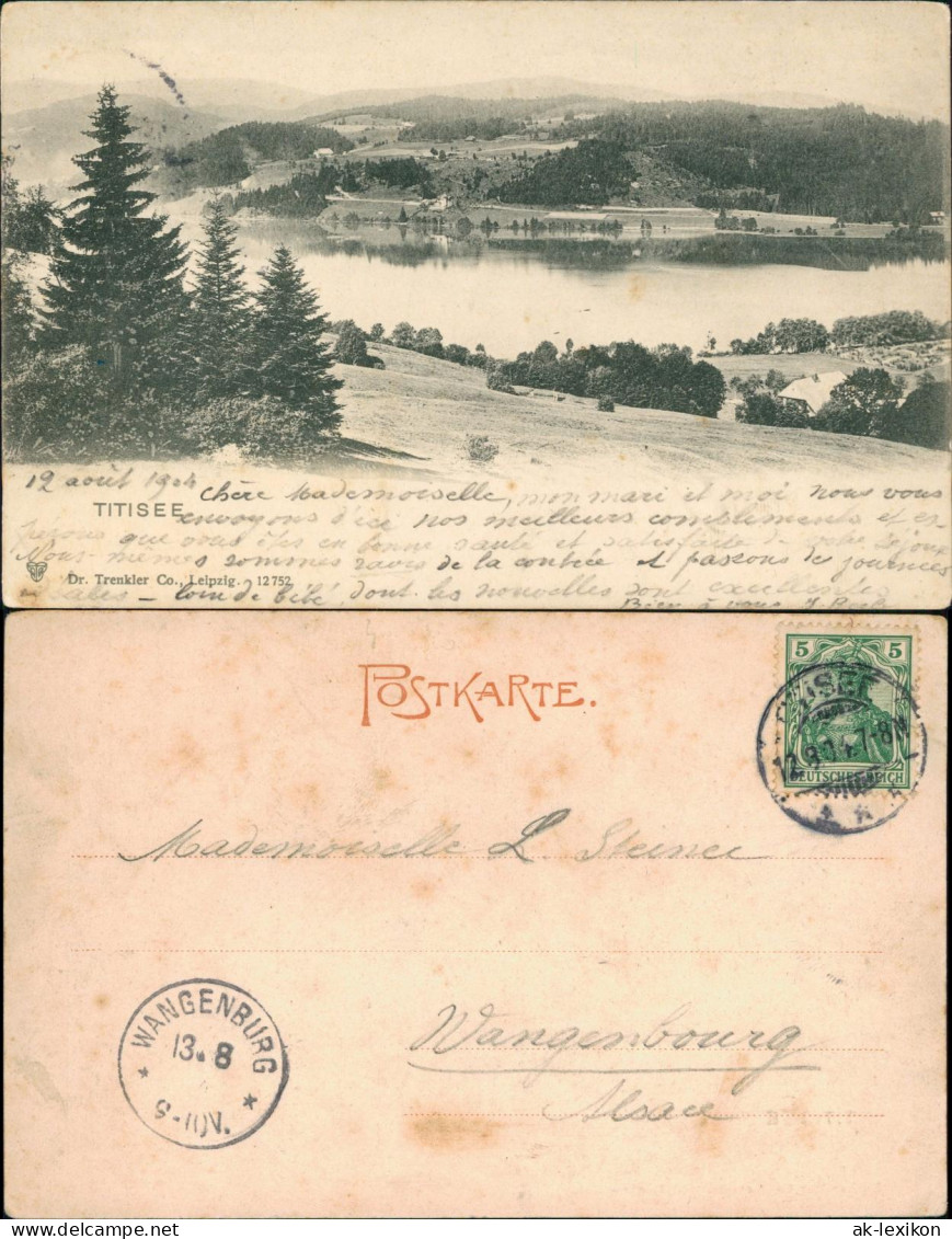 Ansichtskarte Titisee Totale 1904 - Other & Unclassified