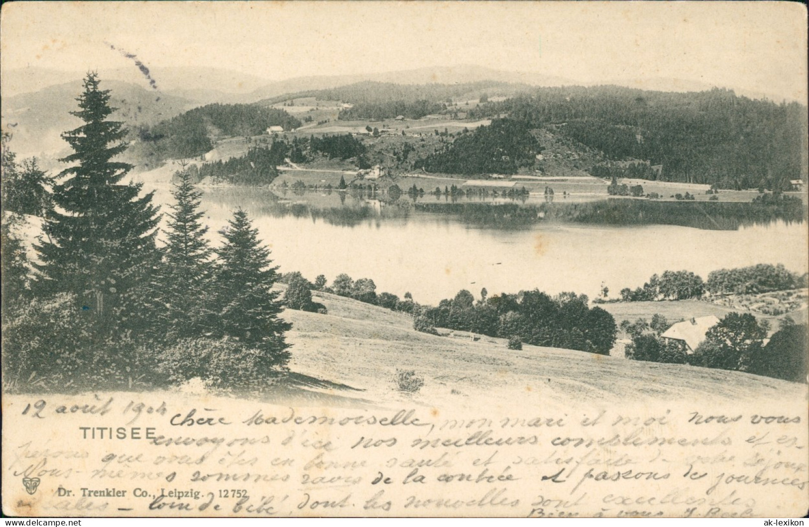 Ansichtskarte Titisee Totale 1904 - Other & Unclassified