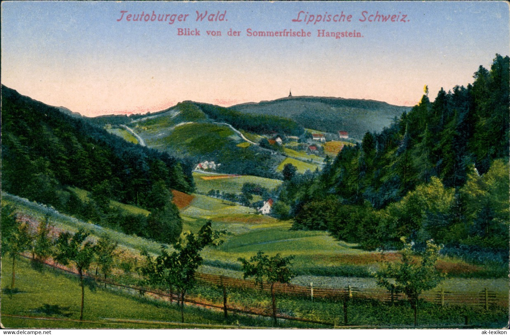 Ansichtskarte .Nordrhein-Westfalen Teutoburger Wald.Hangstein 1914 - Autres & Non Classés