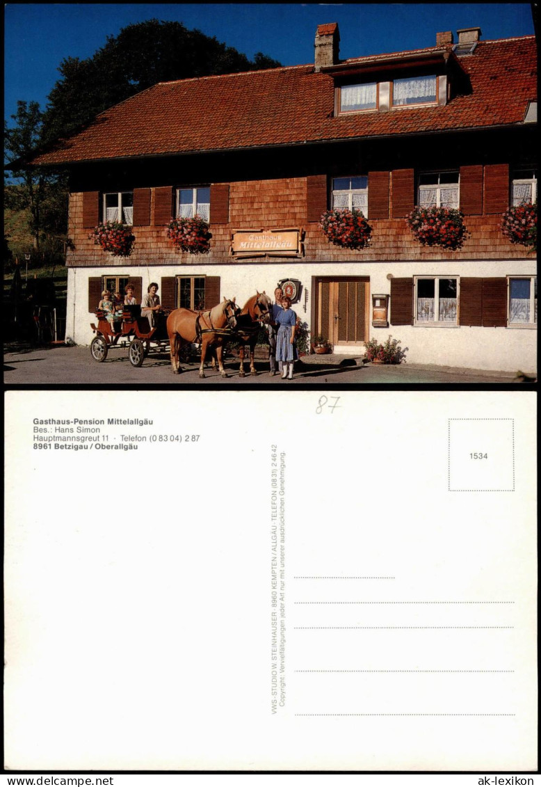 Ansichtskarte Betzigau Allgäu Gasthaus-Pension Mittelallgäu 1993 - Other & Unclassified