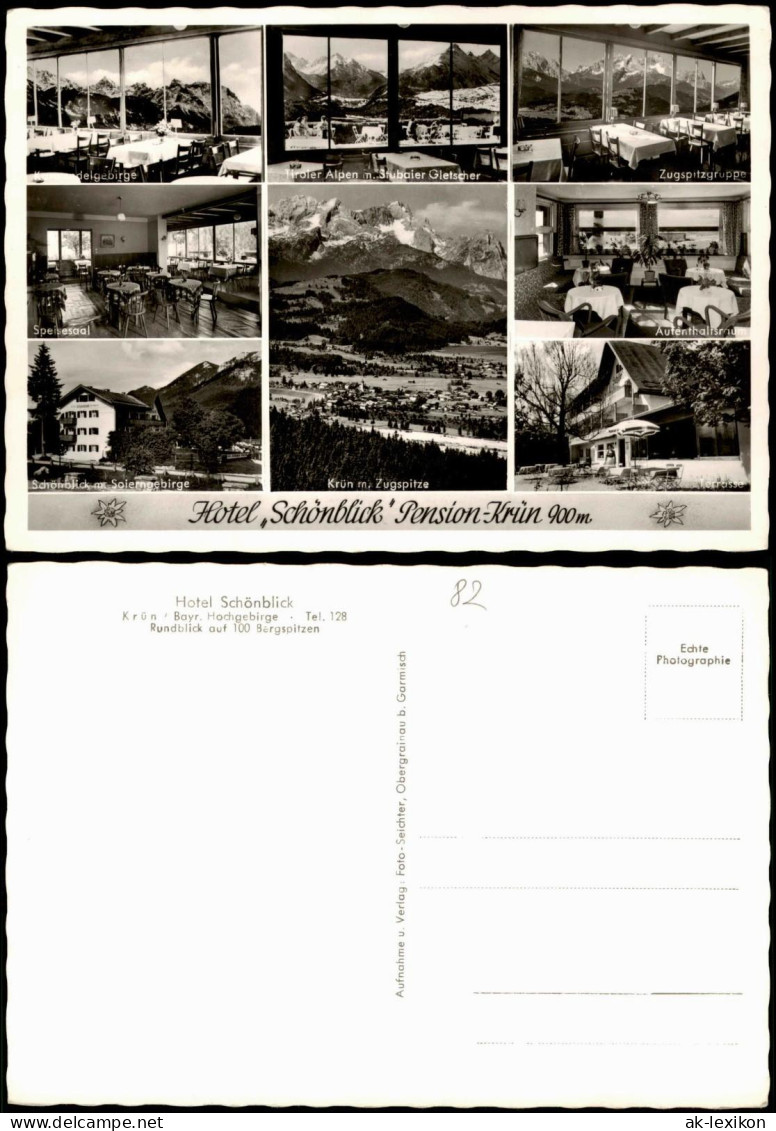 Ansichtskarte Krün Hotel Schönblick - Mehrbild 1972 - Other & Unclassified