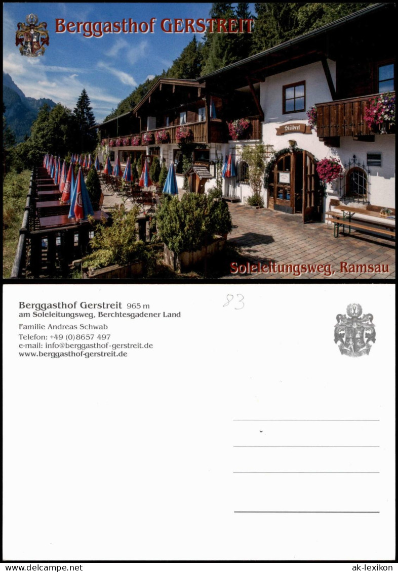 Ansichtskarte Berchtesgaden Berggasthof GERSTREIT 1994 - Berchtesgaden