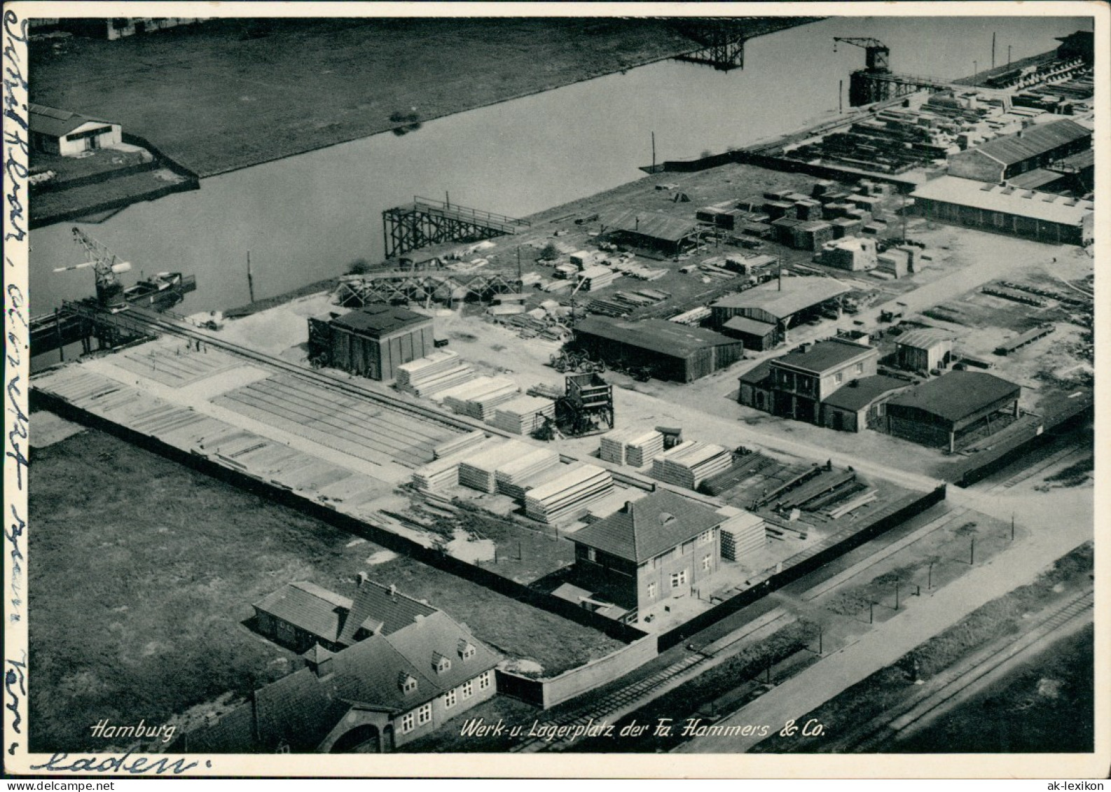 Ansichtskarte Hamburg Luftbild Werk U. Lagerplatz Der Fa. Hammers & Co. 1937 - Sonstige & Ohne Zuordnung