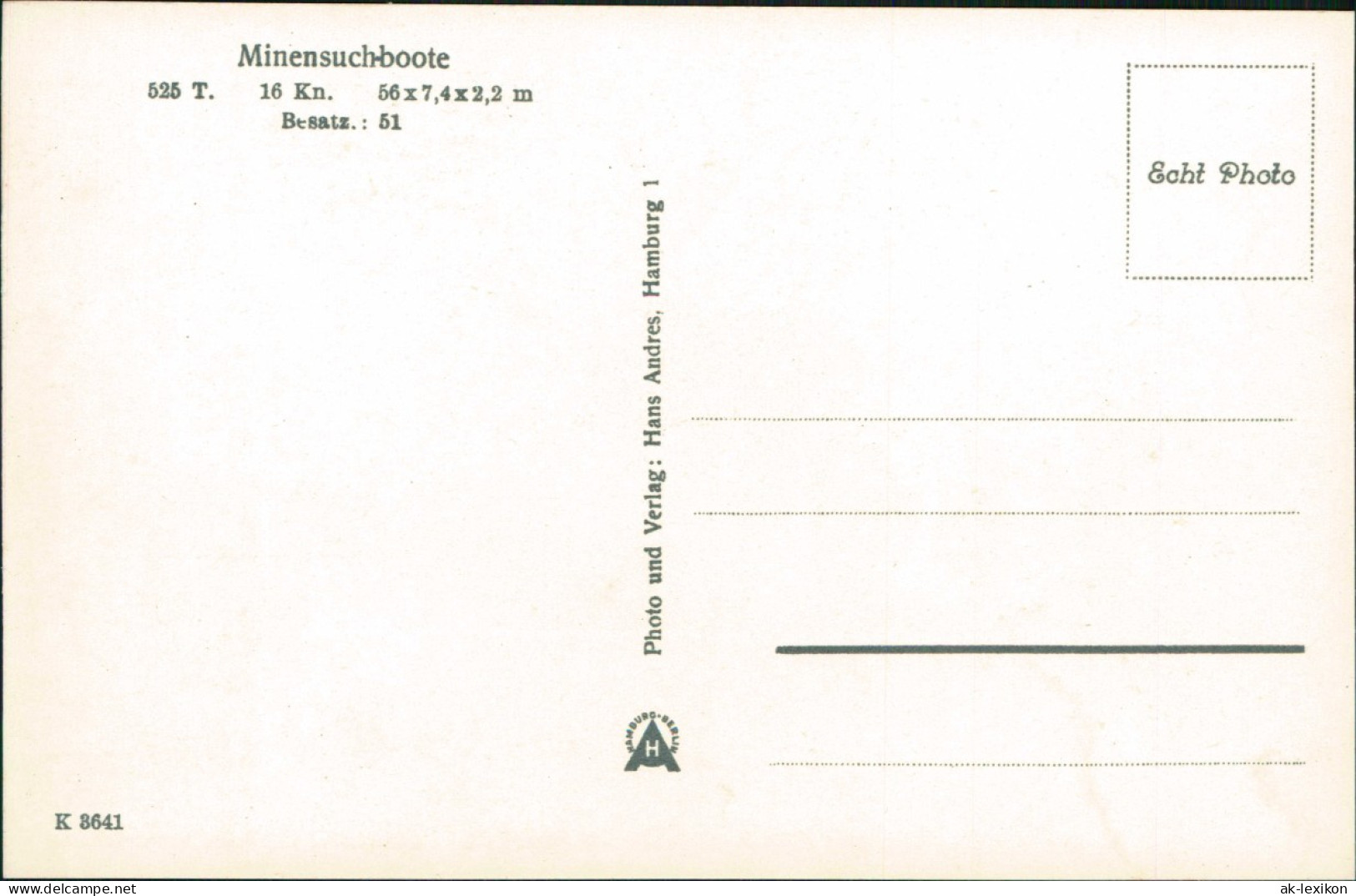 Minensuchboote Schiffe/Schifffahrt - Kriegsschiffe (Marine) WK2 1939 - Krieg