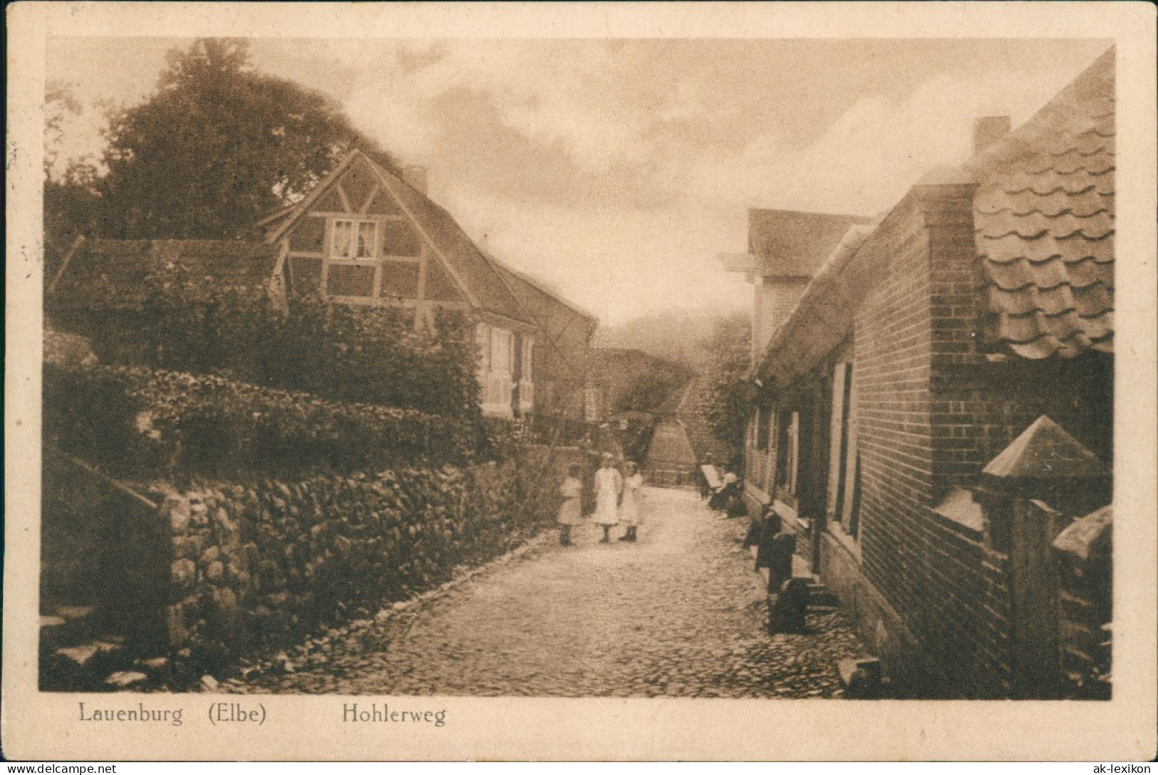 Ansichtskarte Lauenburg (Elbe) Hohlerweg 1920 - Autres & Non Classés