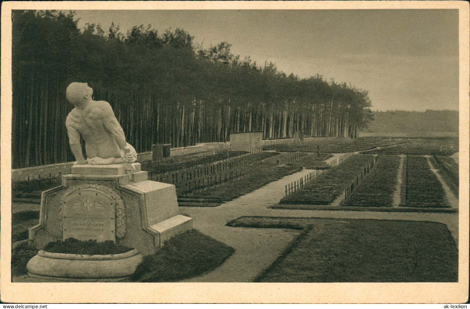 Ansichtskarte Grafenwöhr Gefangenen-Friedhof Truppenübungsplatz 1926 - Grafenwöhr