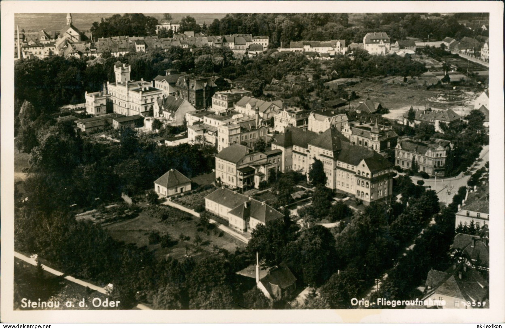 Postcard Steinau An Der Oder Ścinawa Luftbild Kr. Lubin Lüben 1930 - Schlesien