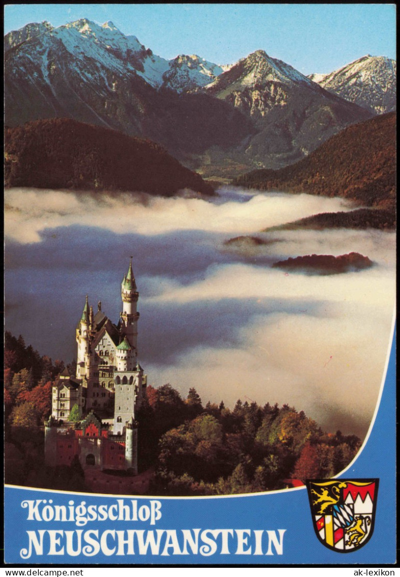 Ansichtskarte Schwangau Königsschloß Neuschwanstein In Den Wolken 1988 - Other & Unclassified
