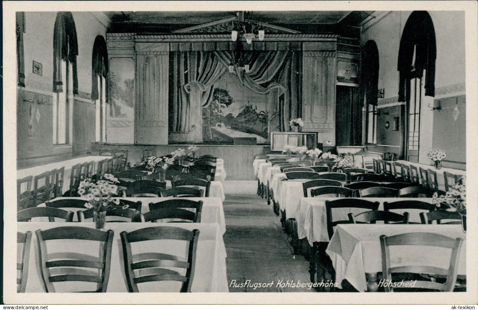 Ansichtskarte Höhscheid-Solingen Kohlsbergerhöhe, Restaurant - Saal 1932 - Solingen