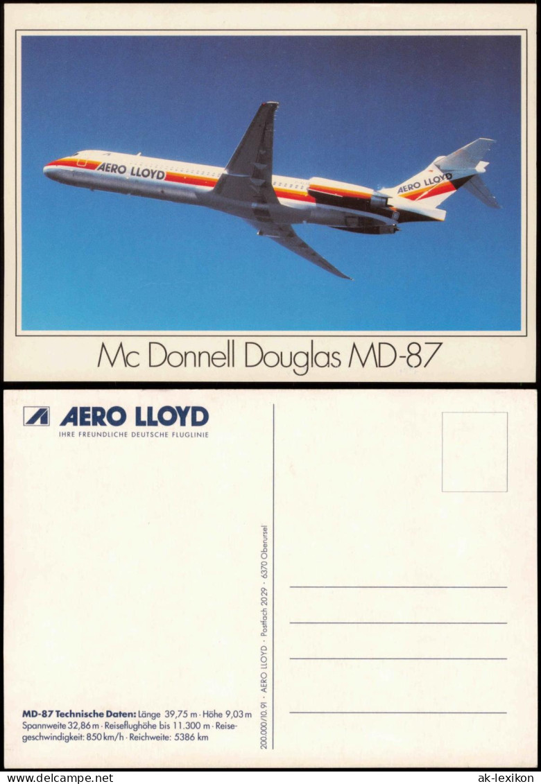 Mc Donnell Douglas MD-87 AERO LLOYD Flugzeug Airplane Avion 1988 - 1946-....: Modern Era