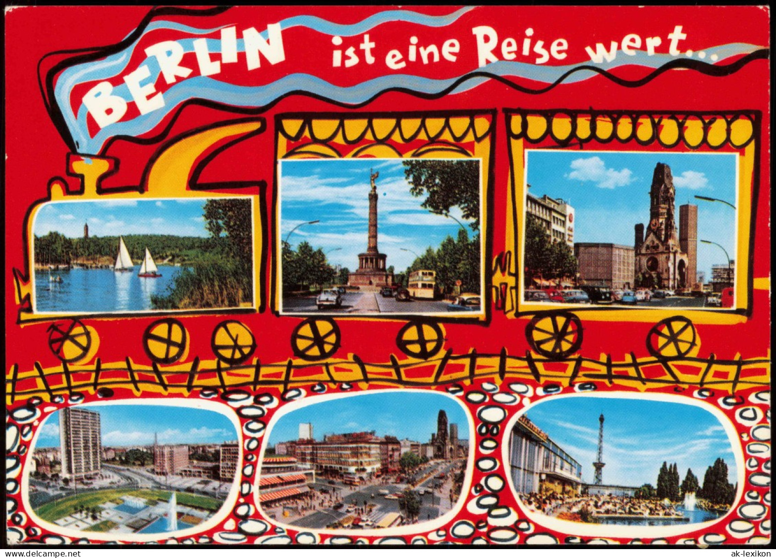 Ansichtskarte Berlin MB: Kudamm, Siegessäule Etc 1984 - Autres & Non Classés