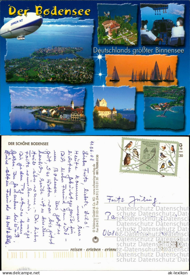 Ansichtskarte  Der Bodensee Mehrbild Mit Zeppelin NT 2008 - Unclassified