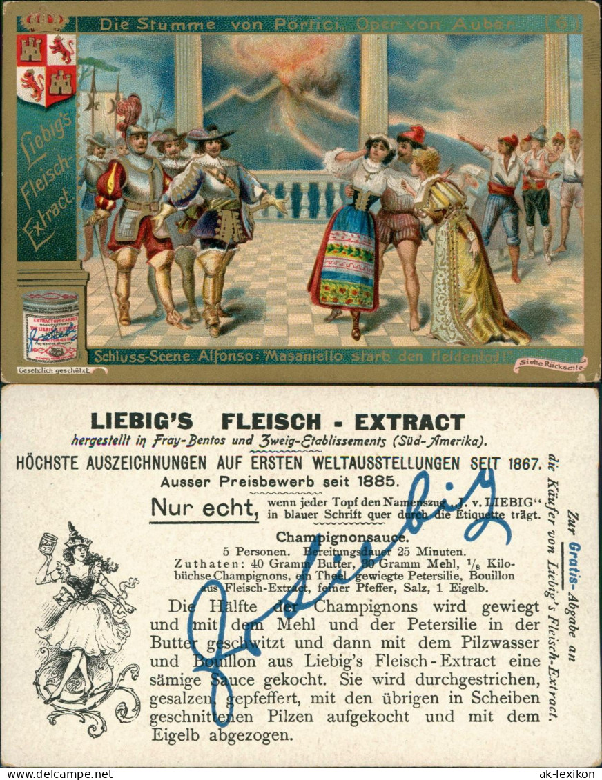 Sammelkarte  Liebig Fleisch Extract Die Stumme Von Porfici. 1903 - Unclassified