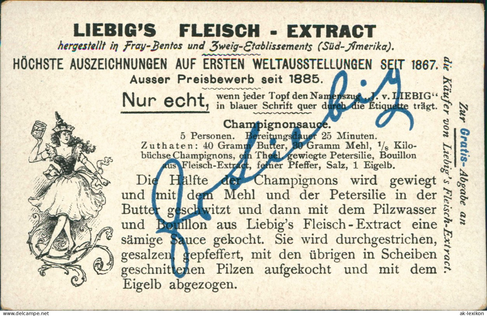 Sammelkarte  Liebig Fleisch Extract Die Stumme Von Porfici. 1903 - Unclassified