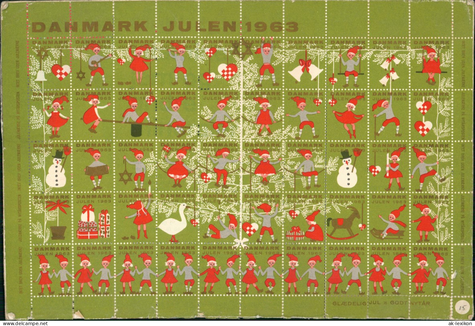 Ansichtskarte  Künstlerkarte Männer Am Baum Mit Zeitung 1963 - Contemporánea (desde 1950)