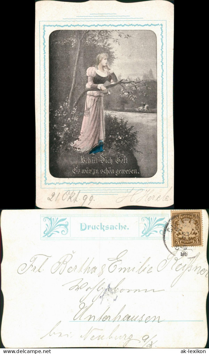 Ansichtskarte  Menschen / Soziales Leben - Frau Behüt Dich Gott 1899 - Personen