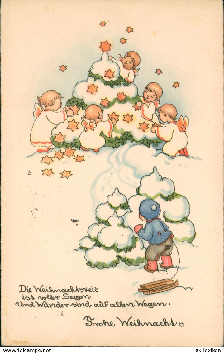 Ansichtskarte  Weihnachten Christmas Künstlerkarte Liesel Lauterborn 1938 - Autres & Non Classés