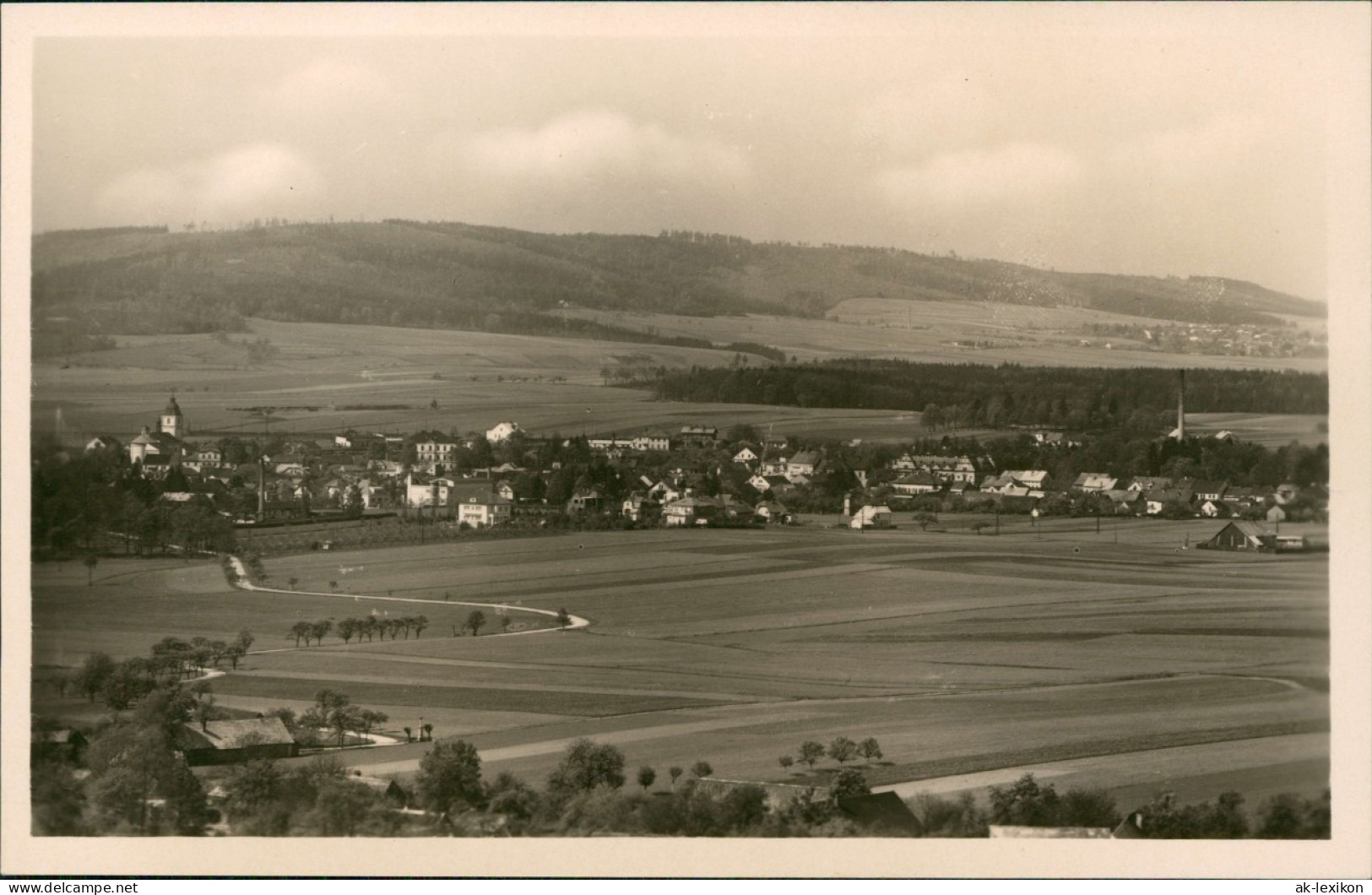 Postcard Bad Bielohrad Lázně Bělohrad Stadtblick Fotokarte 1947 - Czech Republic