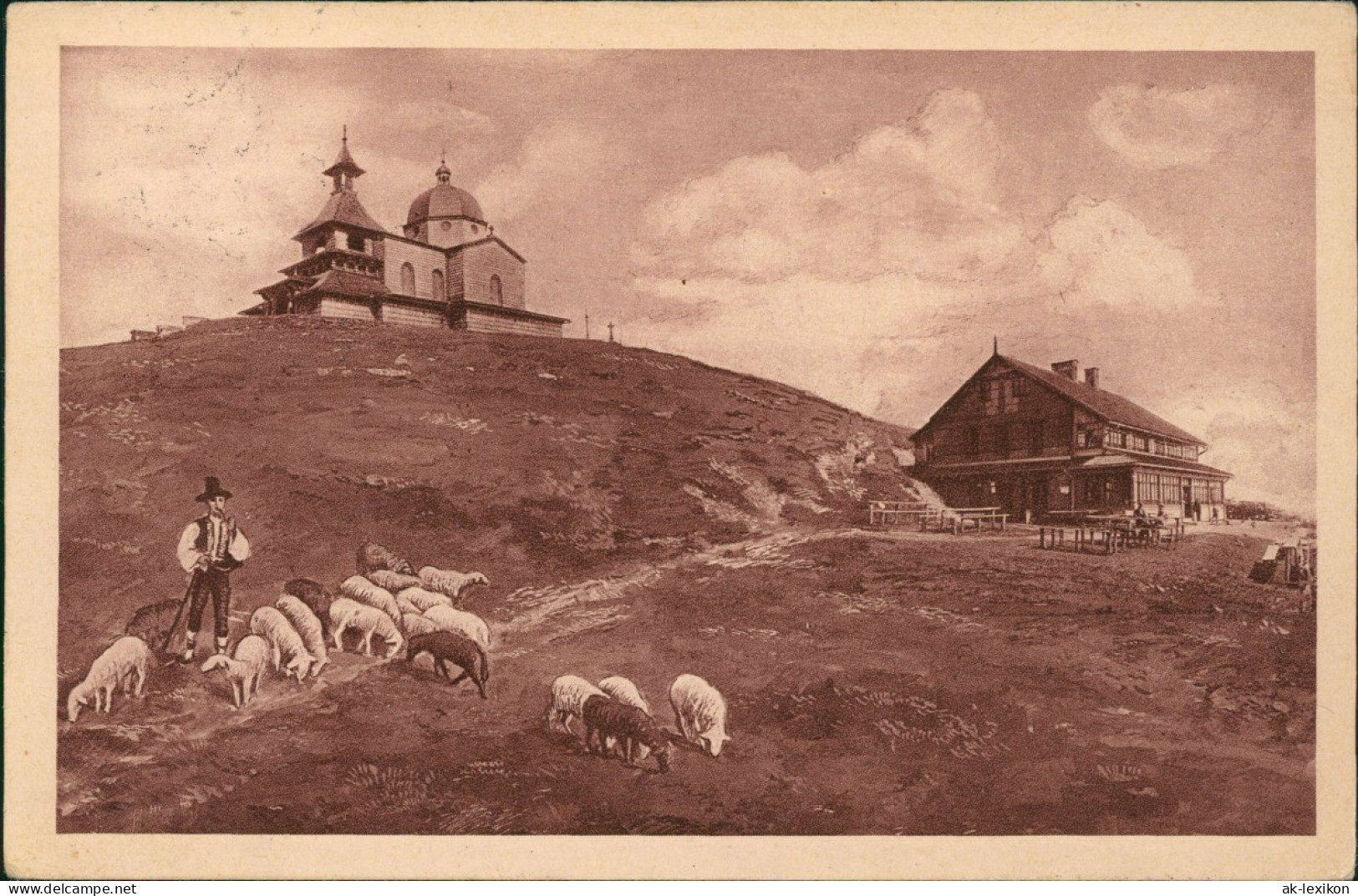 Rosenau Rožnov Pod Radhoštěm Kapelle Auf Dem Radhoscht Radhošť 1923 - Tchéquie