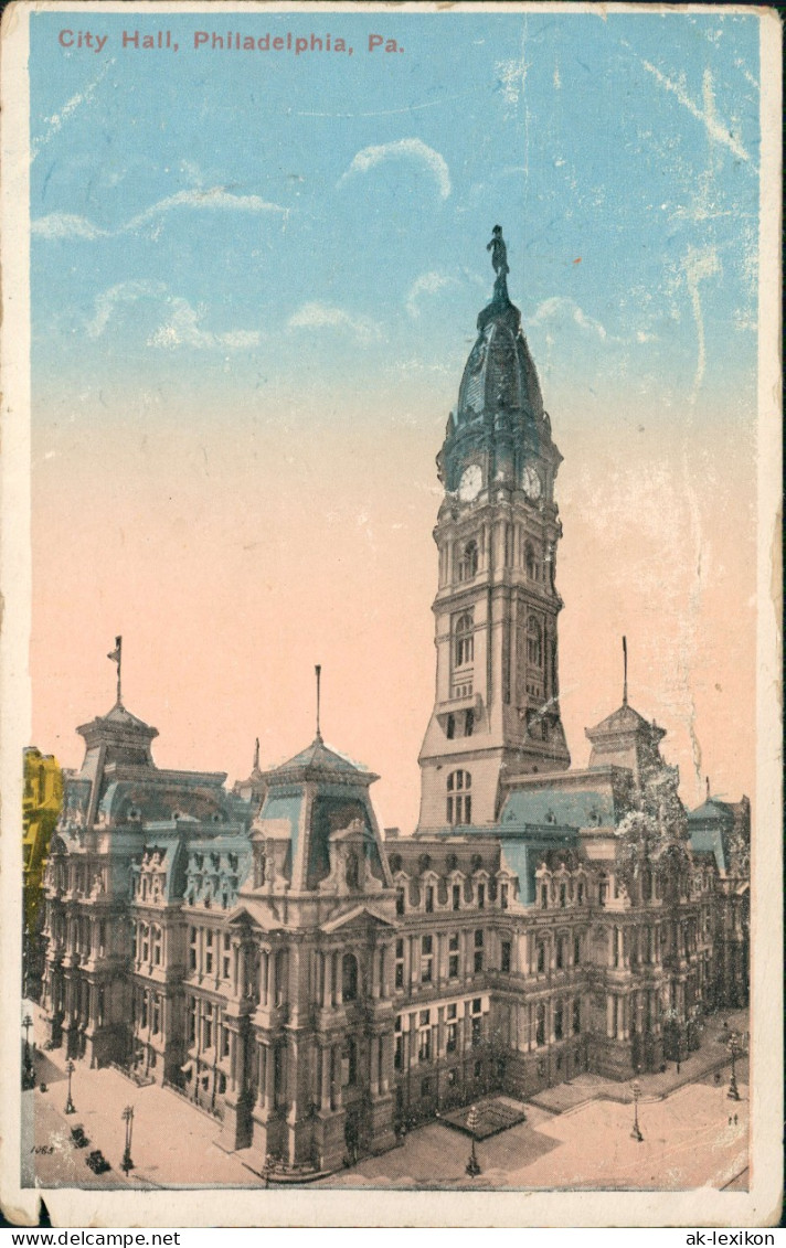 Postcard Philadelphia City Hall 1922 - Other & Unclassified