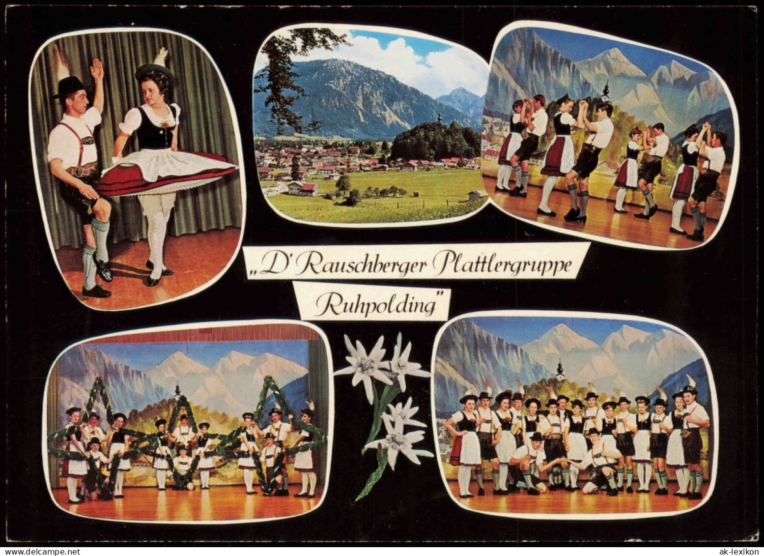 Ruhpolding Mehrbildkarte Mit Der Rauschberger Plattlergruppe 1960 - Ruhpolding