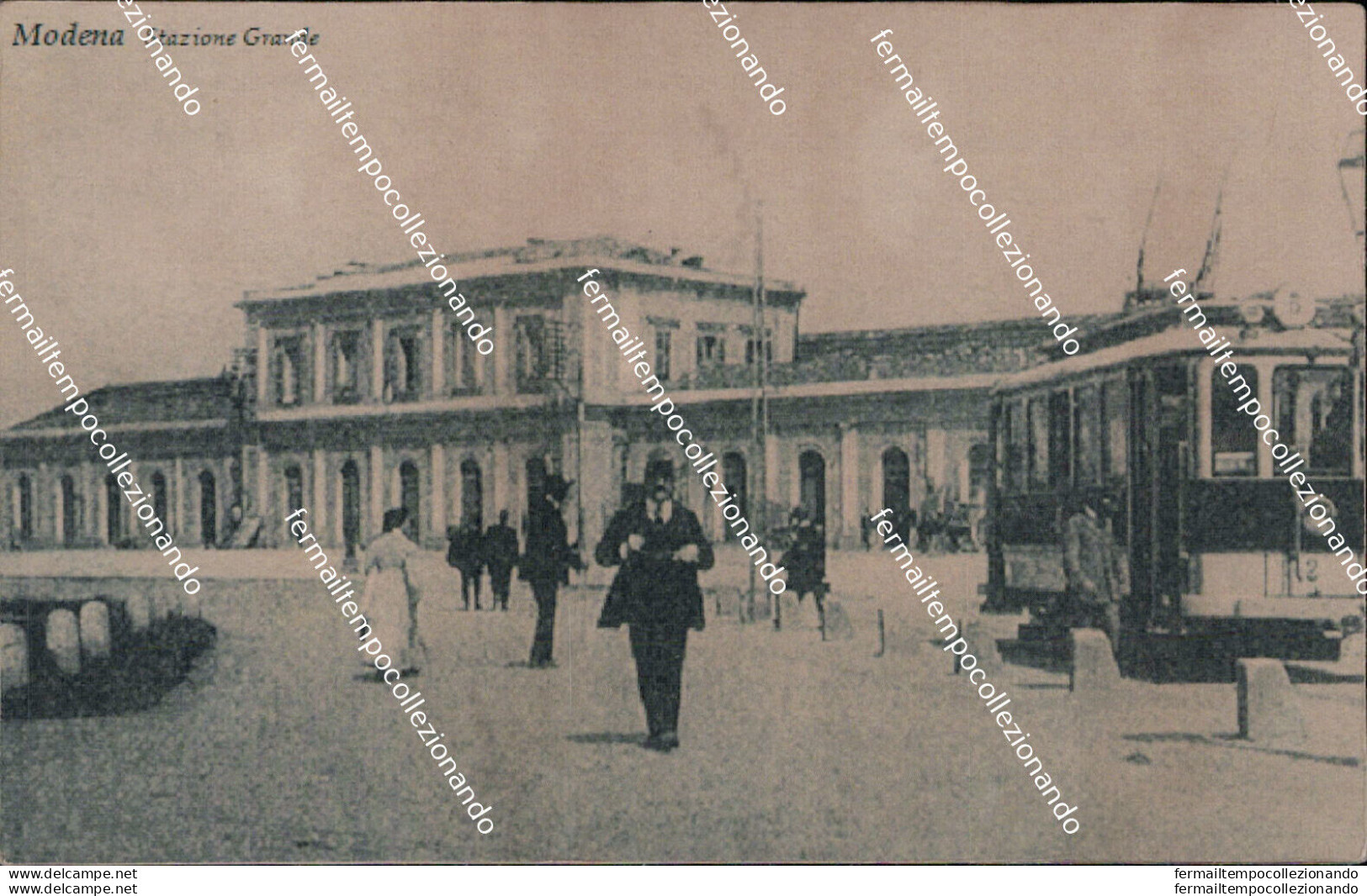 Az209 Cartolina Modena Citta' Stazione Centrale Tram Bella!!  - Modena