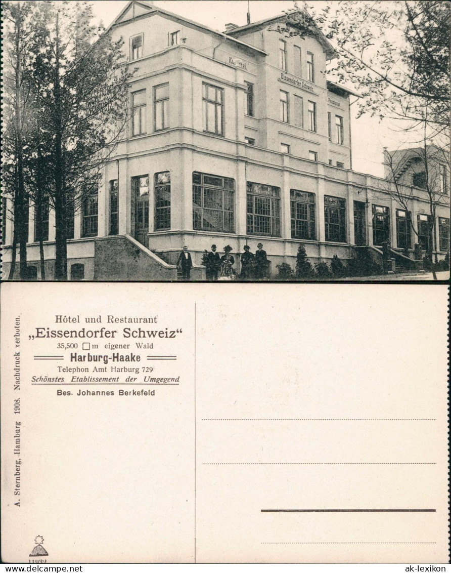 Ansichtskarte Harburg-Hamburg Hôtel Und Restaurant Eissendorfer Schweiz 1913 - Harburg