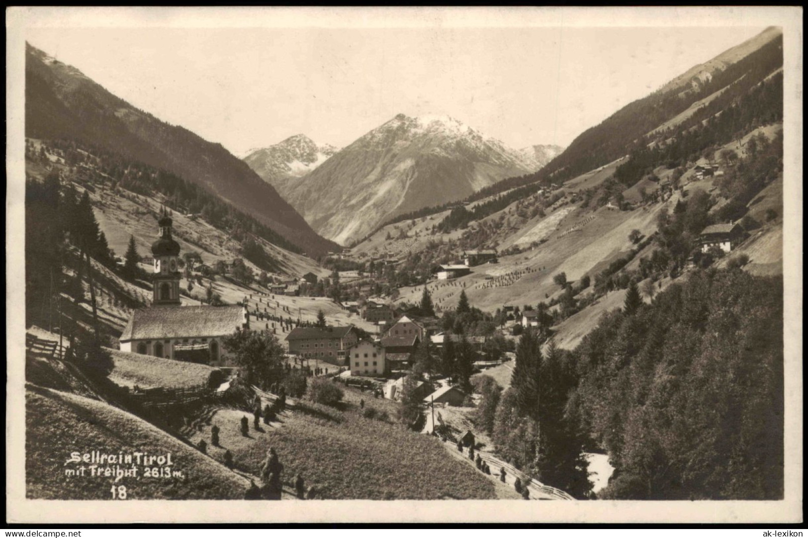 Ansichtskarte Sellrain Mit Freihut Im Tirol 1927 - Andere & Zonder Classificatie