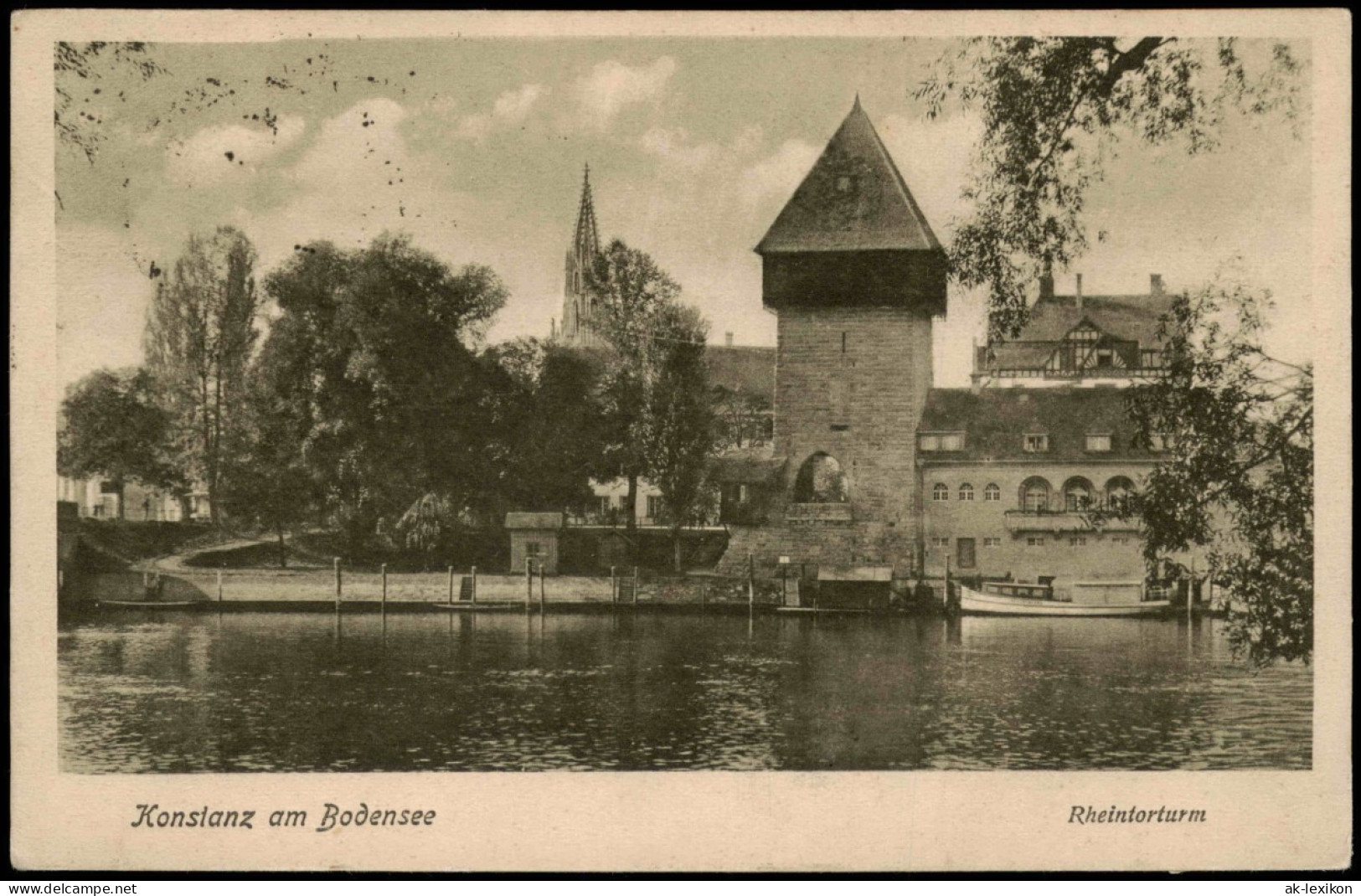 Ansichtskarte Konstanz Rheintorturm 1923  Gel. 400 Mark Inflafrankatur - Konstanz