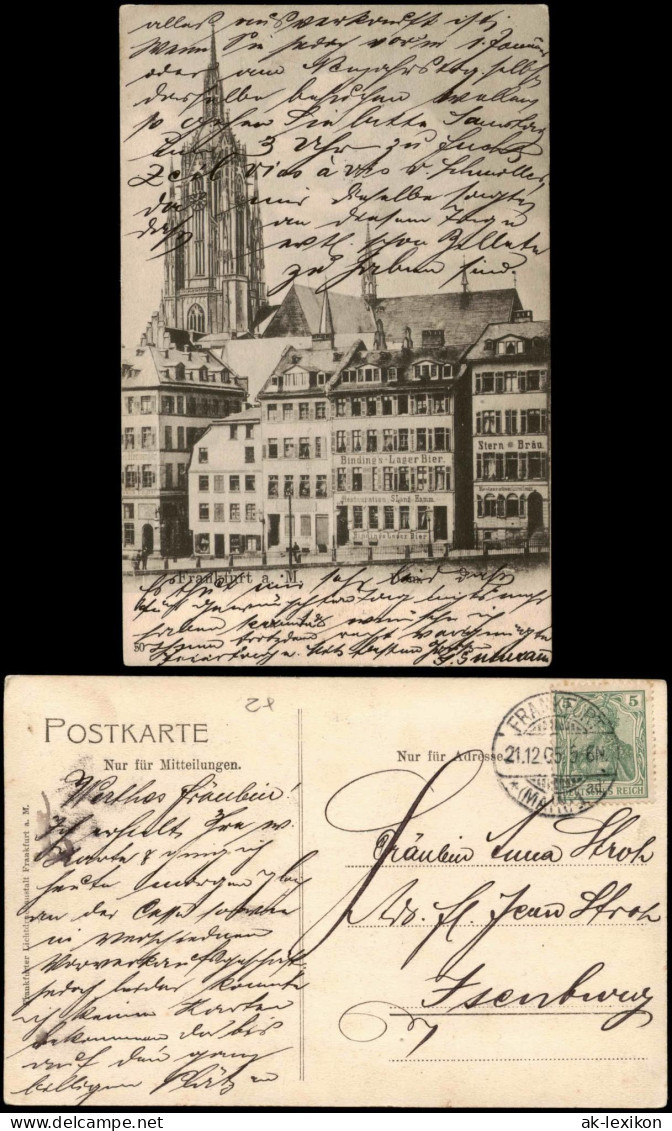 Ansichtskarte Frankfurt Am Main Dom, Restaurant S. Lang Hamm U.a. 1905 - Frankfurt A. Main