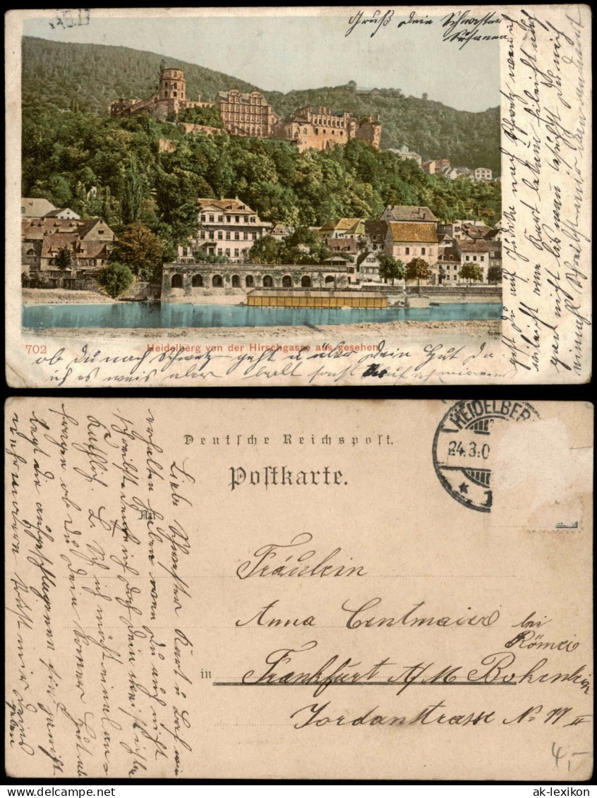 Ansichtskarte Heidelberg Stadt, Flussbadeanstalt 1908 - Heidelberg