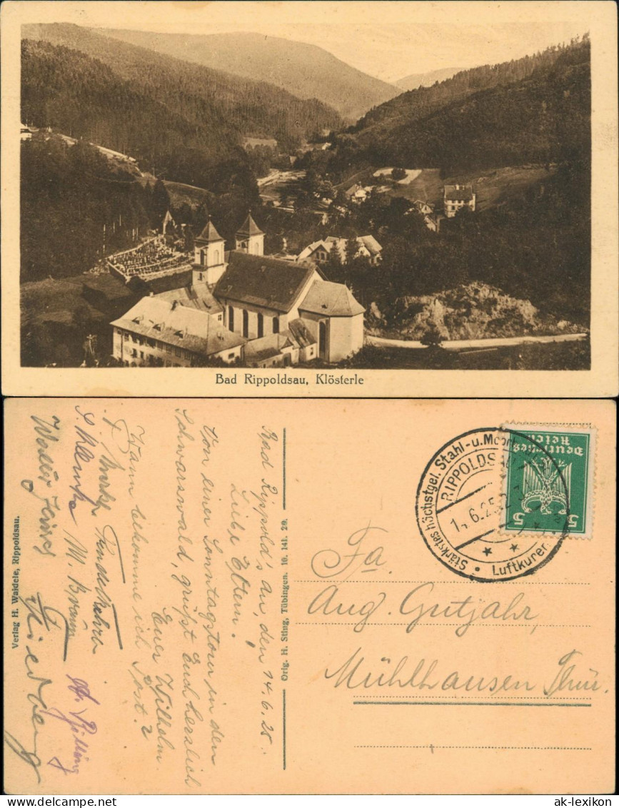 Ansichtskarte Bad Rippoldsau-Bad Rippoldsau-Schapbach Klösterle 1925 - Bad Rippoldsau - Schapbach