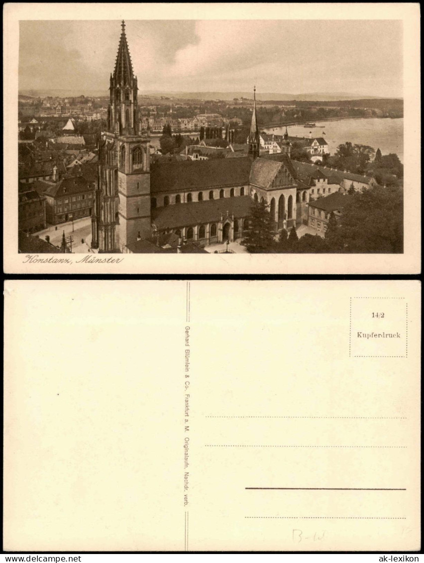 Ansichtskarte Konstanz Münster, Fernblick 1928 - Konstanz