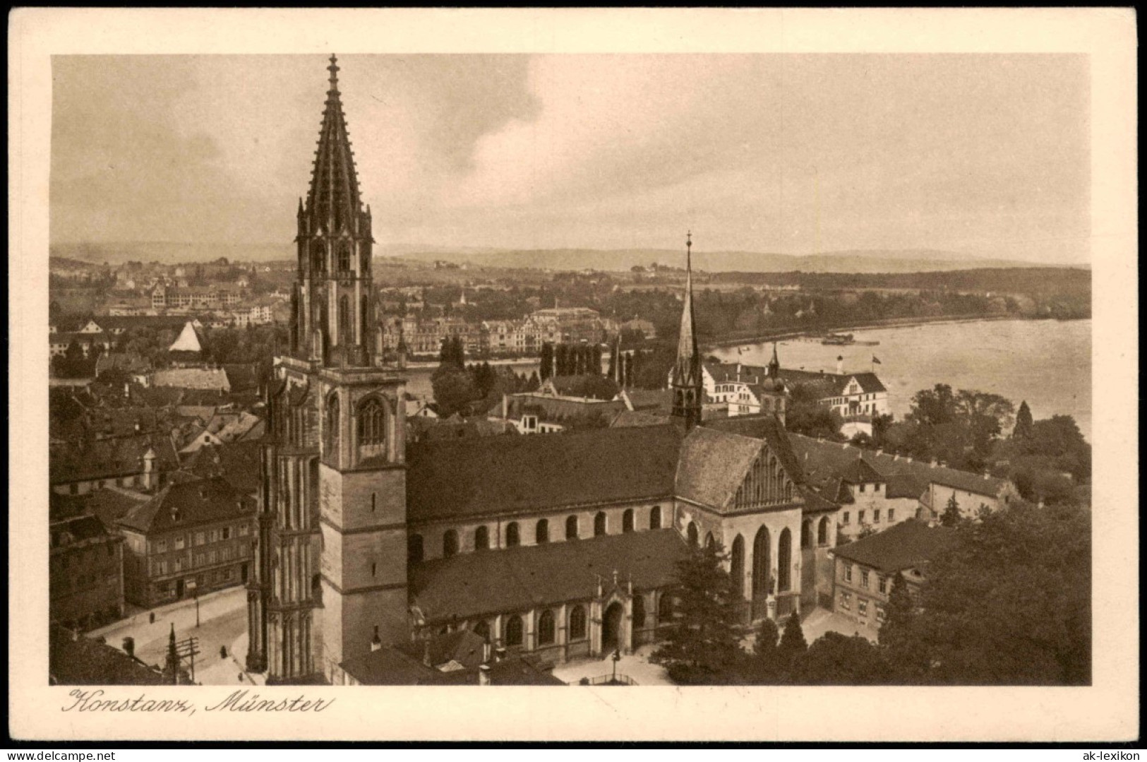 Ansichtskarte Konstanz Münster, Fernblick 1928 - Konstanz