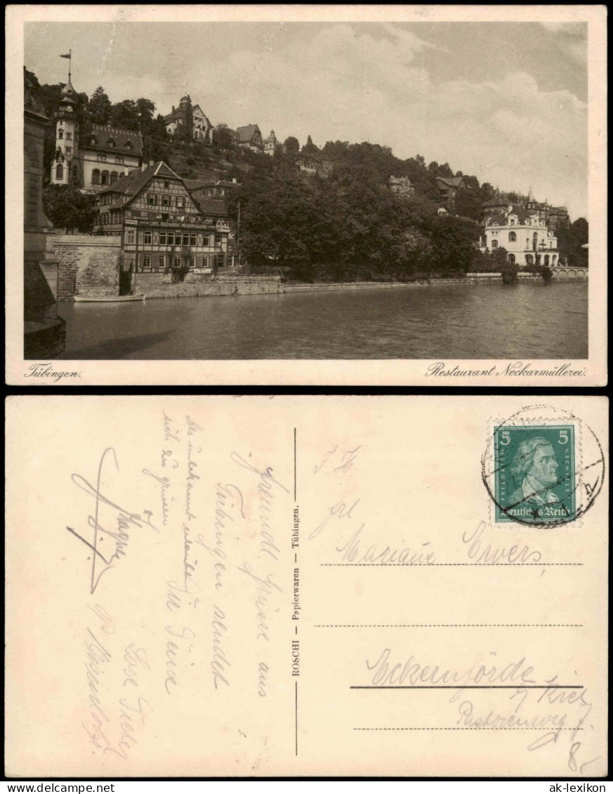 Ansichtskarte Tübingen Restaurant Neckarmüllerei. 1927 - Tübingen