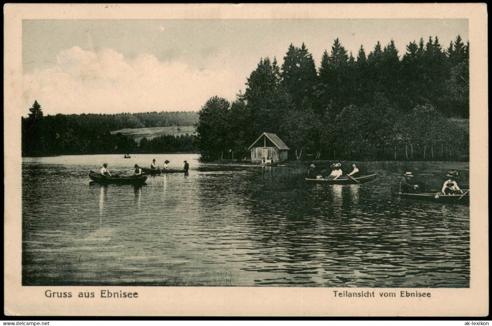 Ansichtskarte Ebnisee-Welzheim Ebnisee, Ruderer - Bootshaus 1914 - Other & Unclassified