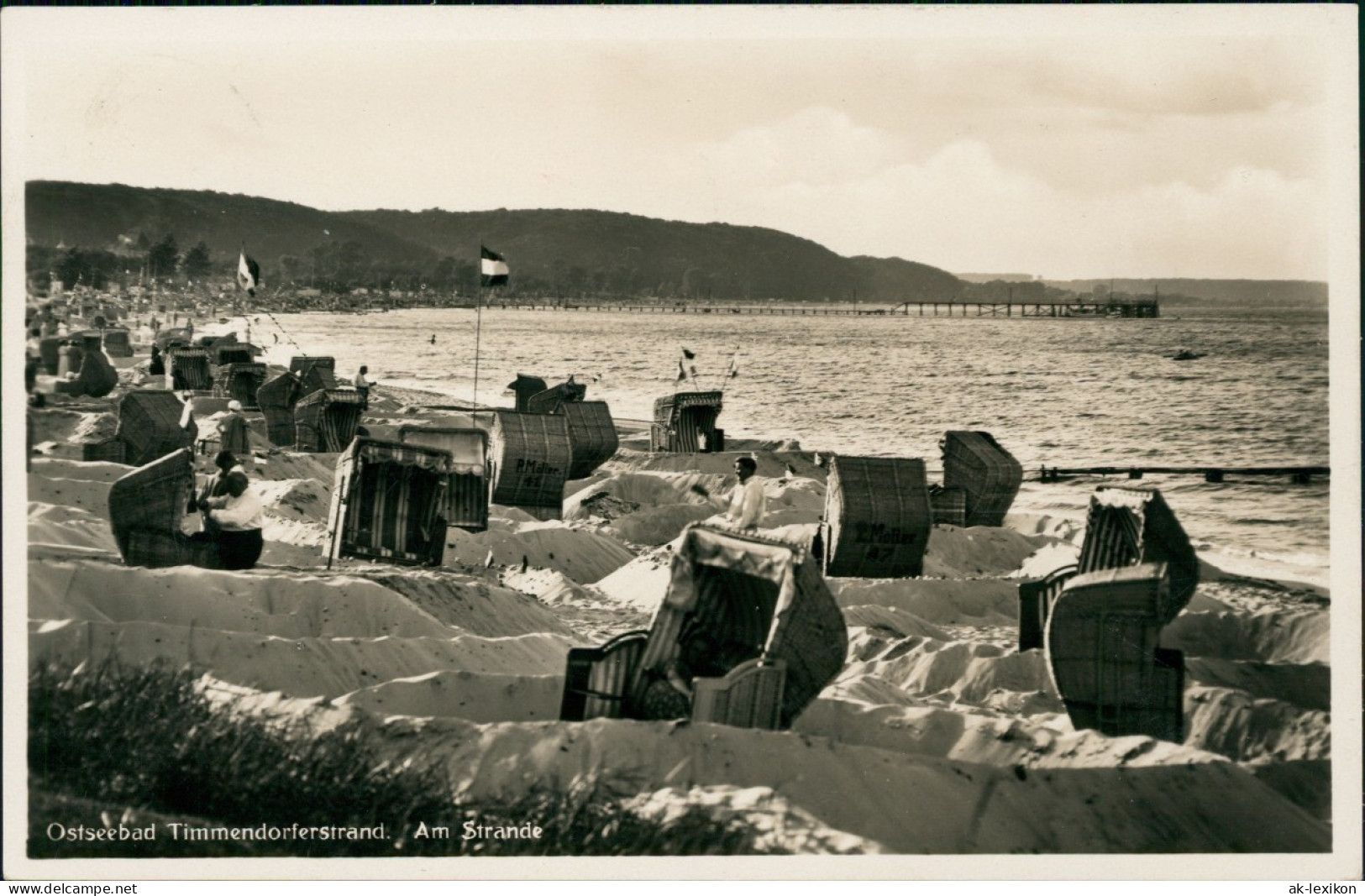 Ansichtskarte Timmendorfer Strand Am Strande - Strandkörbe 1933 - Other & Unclassified