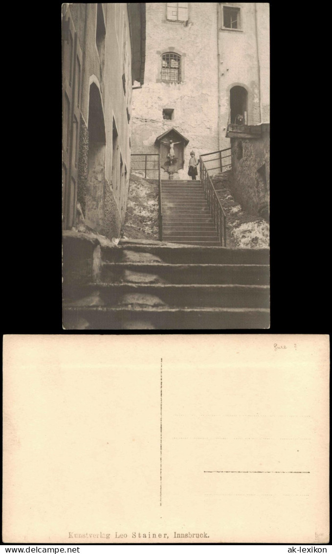 Ansichtskarte Innsbruck Kind, Treppe - Jesuskreuz 1912 - Innsbruck