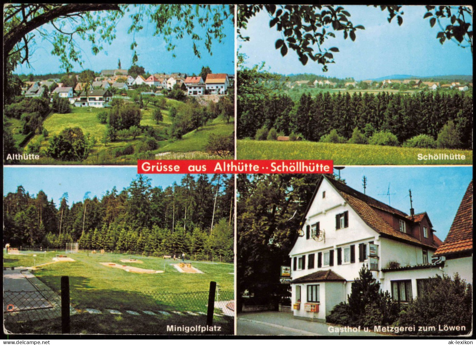 Althütte Schöllhütte Gasthof U. Metzgerei »ZUM LOWEN«, Minigolf 1982 - Other & Unclassified